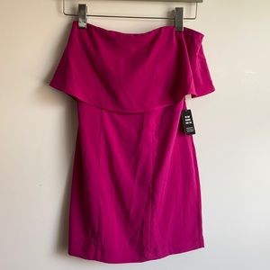 Express ruffle strapless dress
